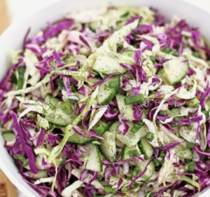 healthy red cabbage salad